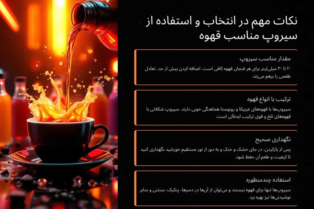 نکات مهم در انتخاب و استفاده از سیروپ مناسب قهوه